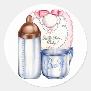 Novos adesivos para presentes de bebê para cestos 