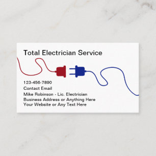 Novos Cartões de visitas Elétricos Vermelho Branco