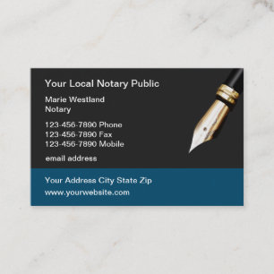 Novos Cartões de visitas Públicos Notários Mode