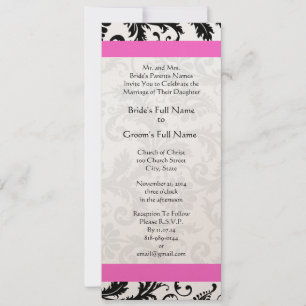Novos Tamanhos Damask Swirls Convite Para Casament