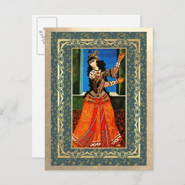 Nowruz Mubarak. Cartões de Ano Novo Persa (Frente/Verso)