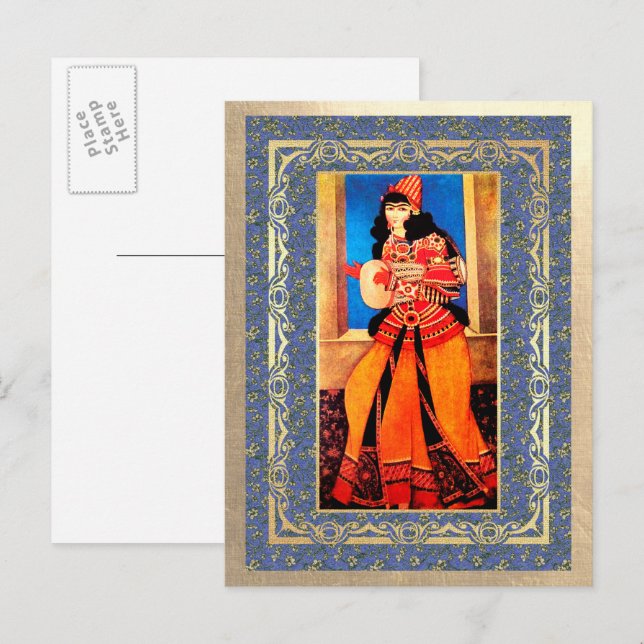 Nowruz Mubarak. Cartões de Ano Novo Persa (Frente/Verso)