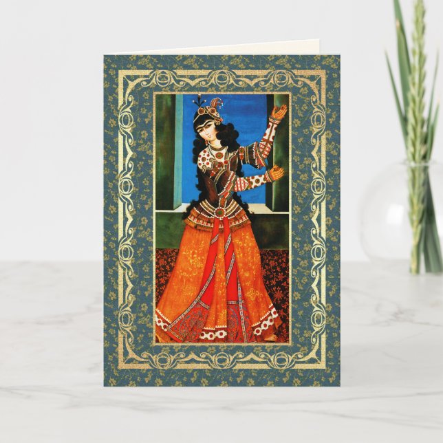 Nowruz Mubarak. Cartões de Saudação de Ano Novo Pe (Frente)