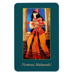 Nowruz Mubarak. Ímã persa do presente do ano nov