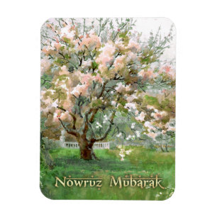 Nowruz Mubarak. Ímãs persas da arte do presente 