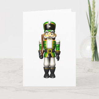 Noz-cracker em Verde - Cartão de Natal