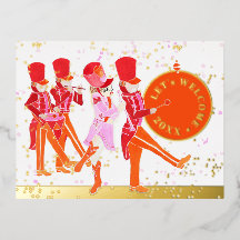 Noz-Craqueador Funny Laranja-Vermelho-Aquarela