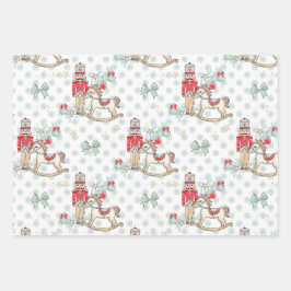 Nozes, cavalo de balanço, árvore de Natal