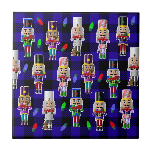 Nozes de Natal com Pequenos Caminhões Vermelhos (Frente)