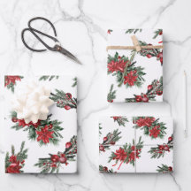 Nozes de Natal Pintadas por Aquarela Vermelha