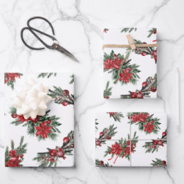 Nozes de Natal Pintadas por Aquarela Vermelha