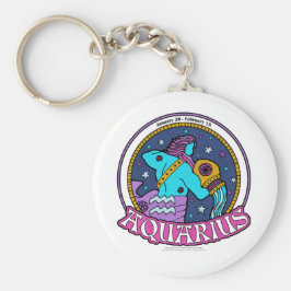 NP Aquarius Chaveiro de Botão Básico de 2,25"