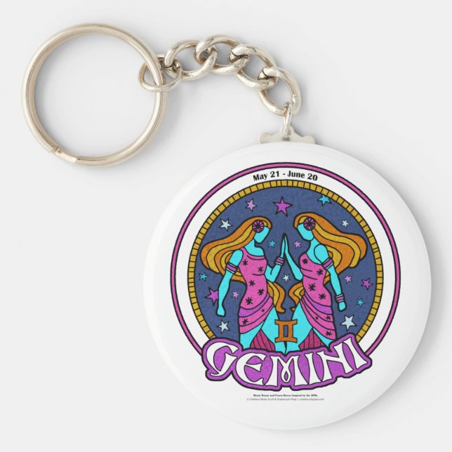 NP Gemini Chaveiro de Botão Básico de 2,25" (Frente)