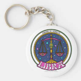 NP Libra Chaveiro de Botão Básico de 2,25"