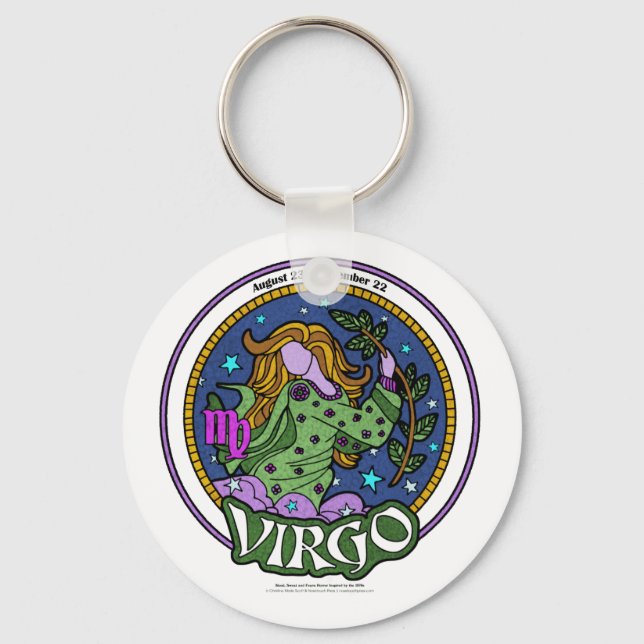 NP Virgo 2,25" Chaveiro de Botão Básico (Frente)