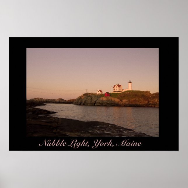 Nubble Light, York, Maine Impressão (Frente)