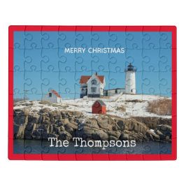 Nubble Red Atlantic Ocean York Maine Lighthouse