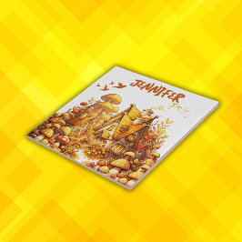 Núcleo de Algodão do Ouro Monograma em Branco |
