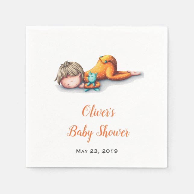 Núcleos de guardanapos brancos neutros e chás de f (Frente)