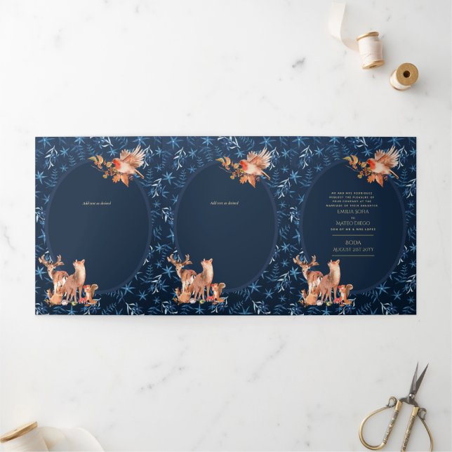 Nuestra Boda 6 páginas Convite de casamento espanh (Fora)