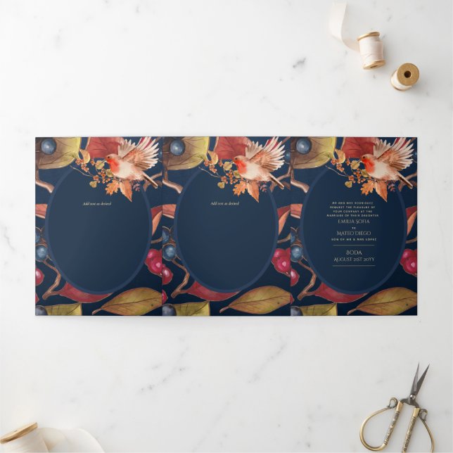 Nuestra Boda 6 páginas Convite de casamento espanh (Fora)