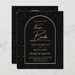 NUESTRA BODA BLACK DOURADO Starry Night INVITE