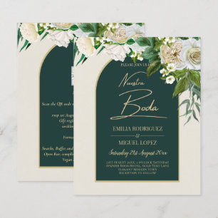 NUESTRA BODA Green Dourada White Roses Winter INVI