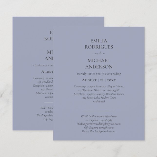 Nuestra Boda Moderna Tipografia MUITAS CORES CONVI (Frente/Verso)