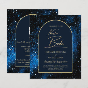 NUESTRA BODA Starry Night Marinho Blue Dourado INV
