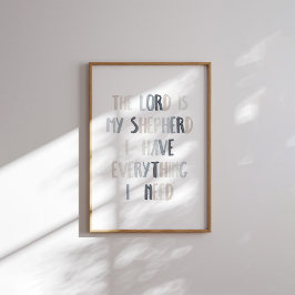 Nulo de aquarela O senhor é o meu pastor poster