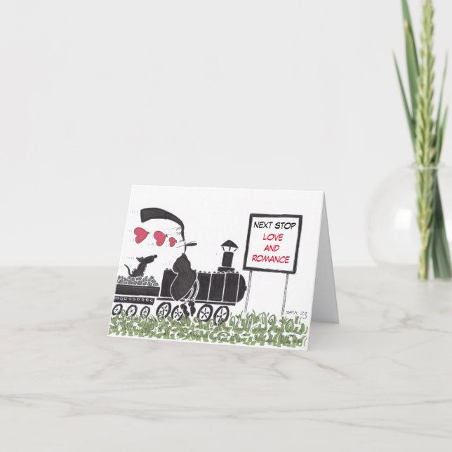 Num Cartão De Dia de os namorados De Viagem (Frente)