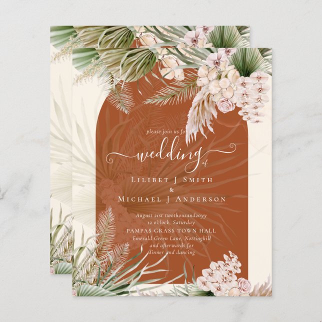 Núm. Pampas de Grass Terracotta (Frente/Verso)