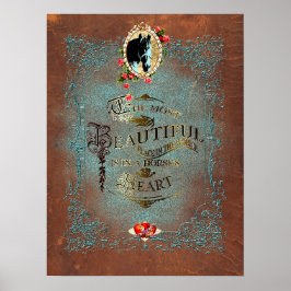 Num Poster do Coração de Um Cavalo