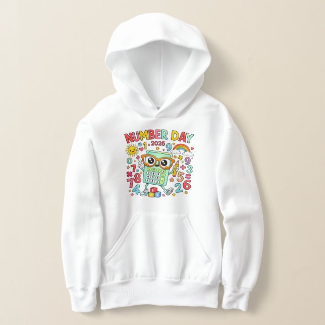 Number Day 2026 Owl Calculator Math Hoodie (Postura )
