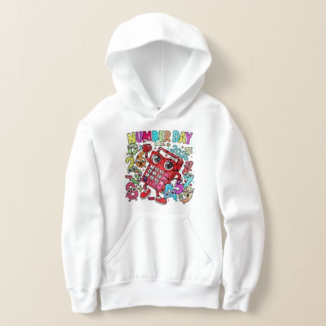 Number Day Hoodie for Kids UK Primary School Maths (Postura )