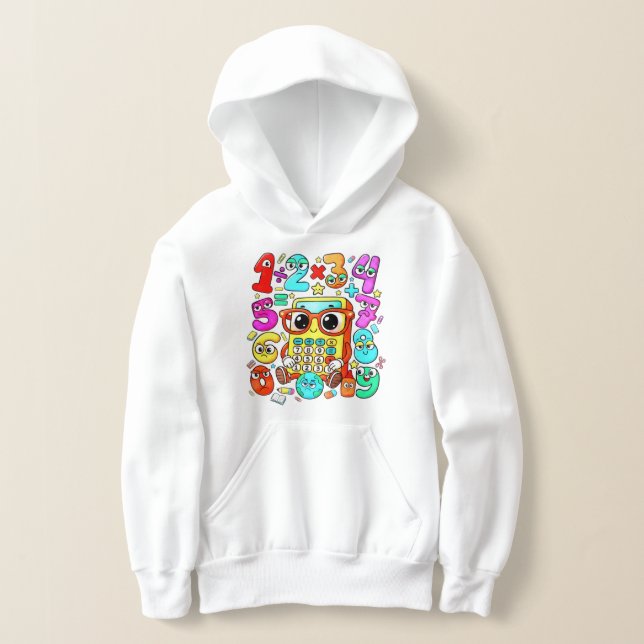 Number Day Kids Hoodie | Cute Maths Numbers (Postura )