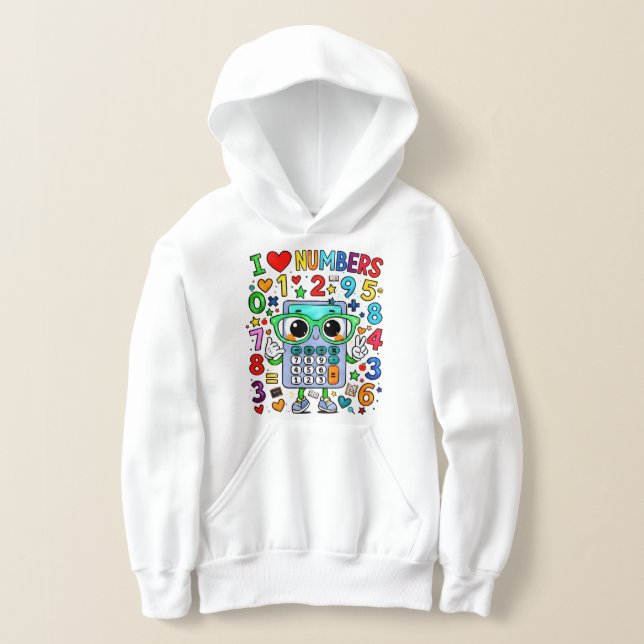 Number Day Kids Hoodie | I Love Numbers Maths (Postura )