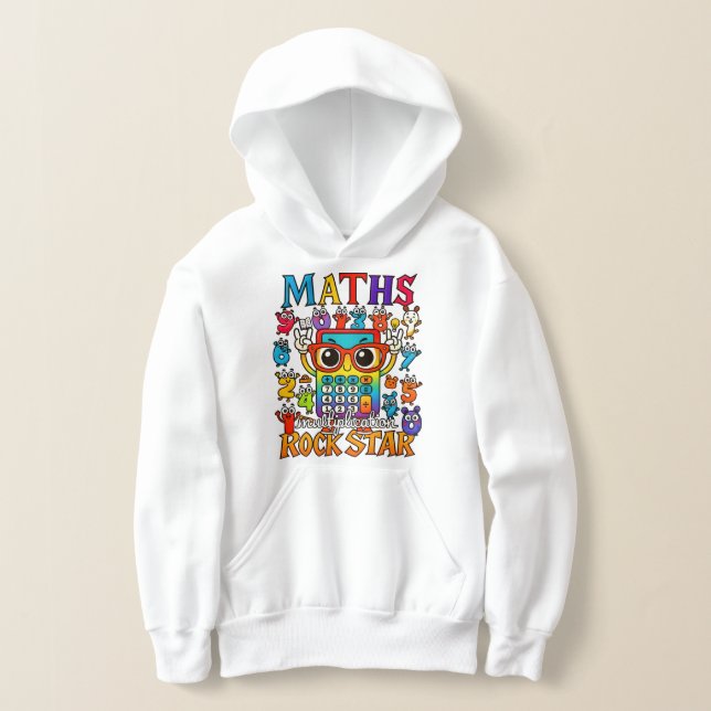 Number Day Kids Hoodie | Maths Rock Star (Postura )