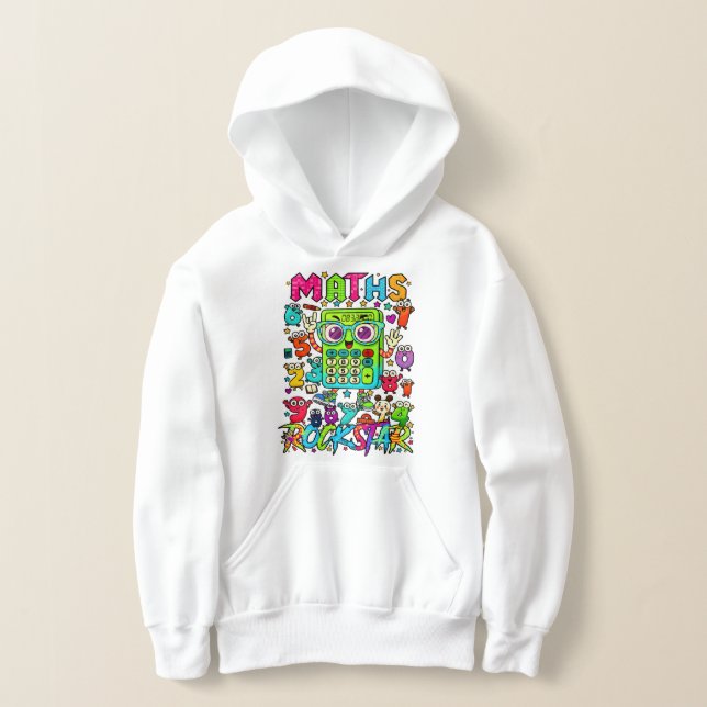 Number Day Kids Hoodie | Maths Rock Star Design (Postura )