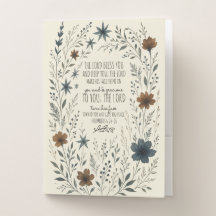 Numbers 6:24–26 Priestly Blessing Vintage Floral