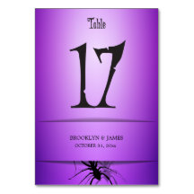 17 Números de Mesa de Casamento de Halloween Aranh