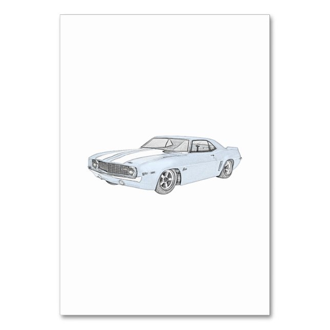 Numeração De Mesa 1969 Chevy Camaro (Frente)