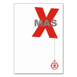 Numeração De Mesa 1 Natal com Ornamento de Árvore de Natal + seu tex