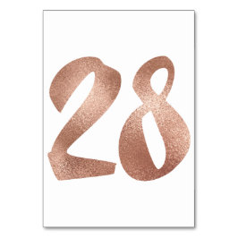 Numeração De Mesa 28Número da tabela Cor-de-rosa branco metálico ros