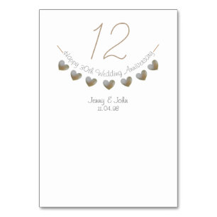 Numeração De Mesa 30 Pearl número da mesa de aniversário de casament