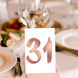 Numeração De Mesa 31 Tabela Número Cor-de-rosa branco metálico rosa 