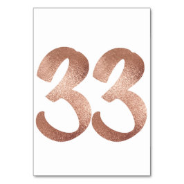 Numeração De Mesa 33 Tabela Número Cor-de-rosa branco metálico rosa 