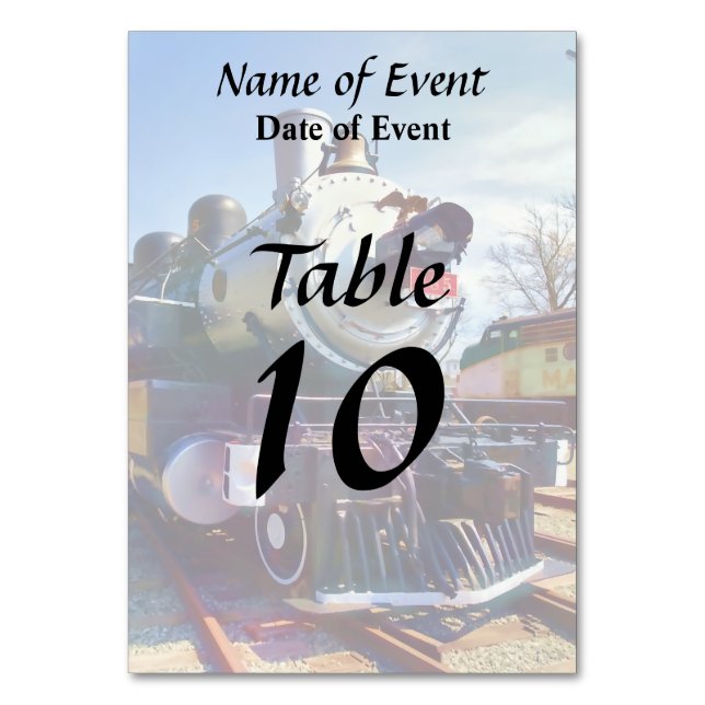 Numeração De Mesa 385 Locomotiva a vapor (Frente)