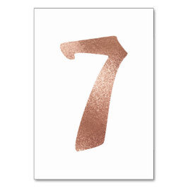 Numeração De Mesa 7 Tabela Número Cor-de-rosa branco metálico rosa D