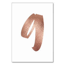 Numeração De Mesa 9 Tabela Número Cor-de-rosa branco metálico rosa D